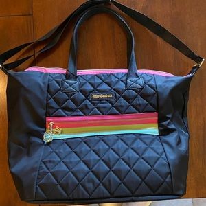 Juicy Couture Black Multi Zipper Weekender